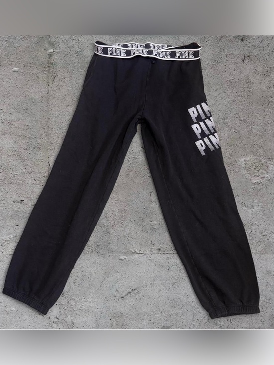 PINK Victoria's Secret Pants - PINK Victoria’s Secret Vintage Y2K Black Logo Waistband Sweatpants